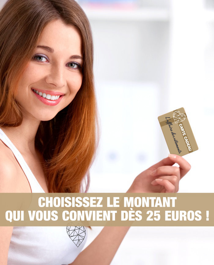 Carte cadeau : choisissez le montant qui vous convient dès 25 euros !
