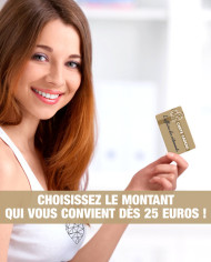 Carte cadeau : choisissez le montant qui vous convient dès 25 euros !