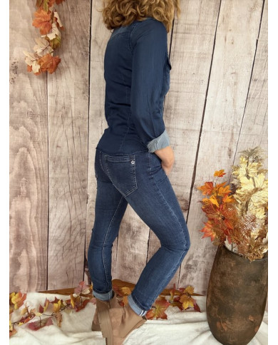 Chemise en jean avec strass