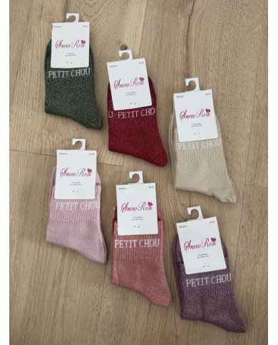 Chaussettes pailletées "PETIT CHOU" - Enfant (30-35)