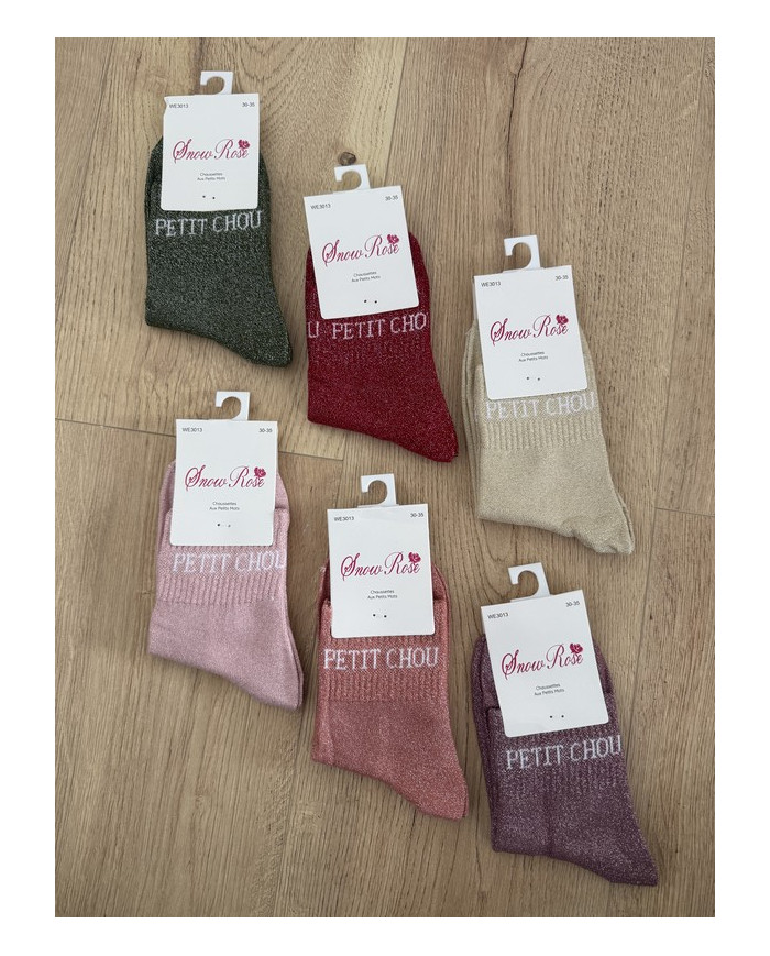 Chaussettes pailletées "PETIT CHOU" - Enfant (30-35)
