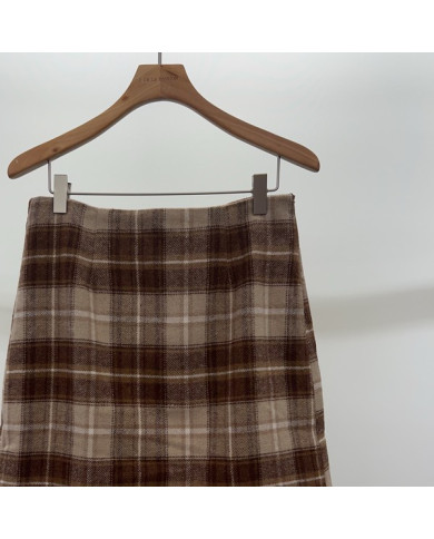 Jupe en laine à carreaux - TAILLE 34/36