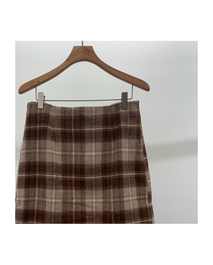 Jupe en laine à carreaux - TAILLE 34/36