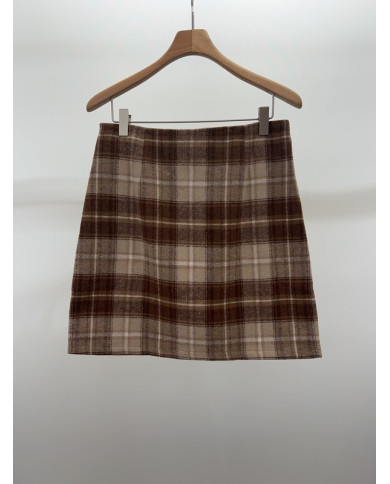 Jupe en laine à carreaux - TAILLE 34/36
