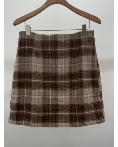 Jupe en laine à carreaux - TAILLE 34/36