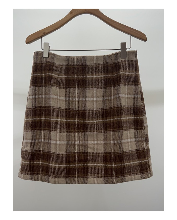 Jupe en laine à carreaux - TAILLE 34/36