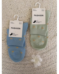 Chaussettes petits cœurs brillants