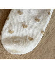 Chaussettes petits cœurs brillants