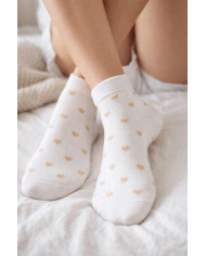 Chaussettes petits cœurs brillants