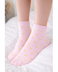 Chaussettes petits cœurs brillants
