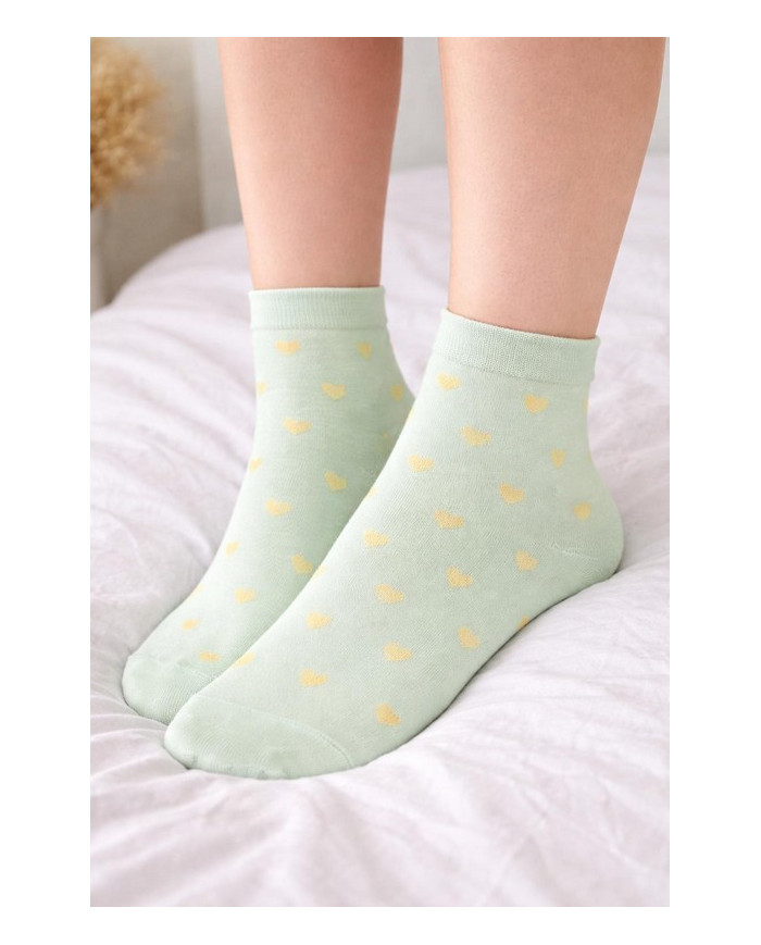 Chaussettes petits cœurs brillants