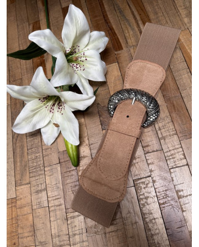 Ceinture élastique taupe
