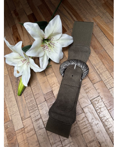 Ceinture élastique kaki