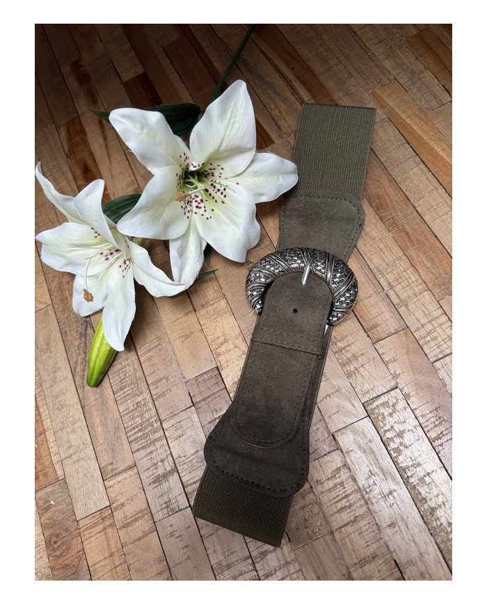 Ceinture élastique kaki