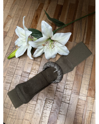 Ceinture élastique kaki