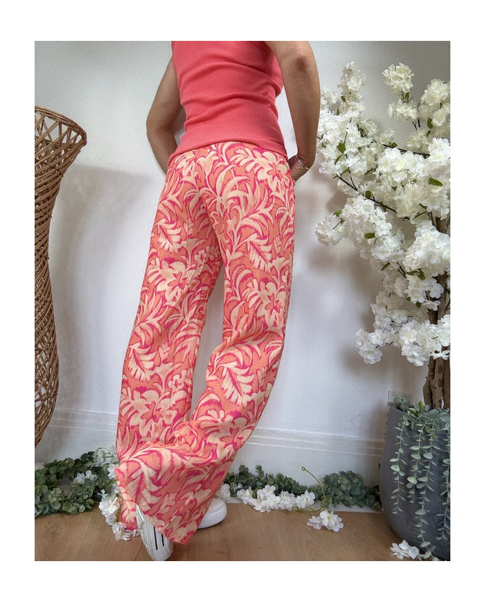 Pantalon fluide coloré Hawaï