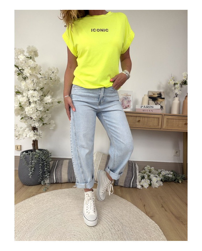 Jean ballon bleu clair Nathan