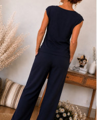Top tout doux bleu marine