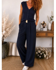 Top tout doux bleu marine