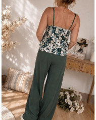 Pantalon fluide vert émeraude