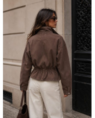 Veste mi saison marron choco Flavie