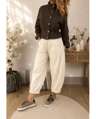 Veste mi saison marron choco Flavie