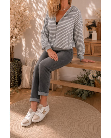 Sweat / veste à capuche "Rive gauche"