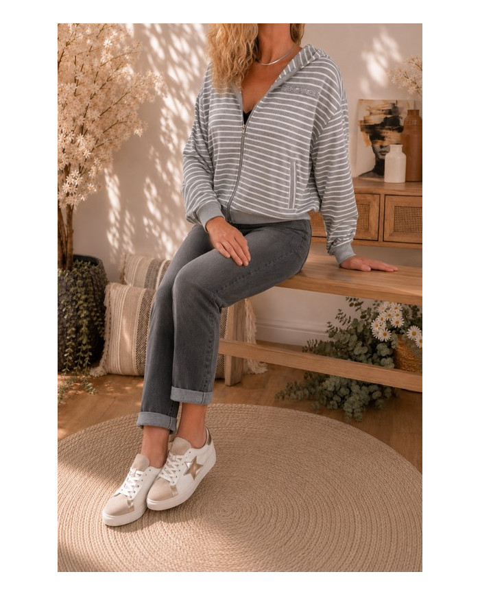 Sweat / veste à capuche "Rive gauche"
