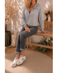 Sweat / veste à capuche "Rive gauche"