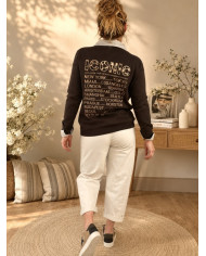 Pull "Iconic" chocolat