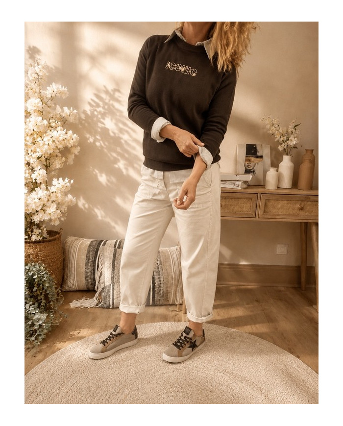 Pull "Iconic" chocolat