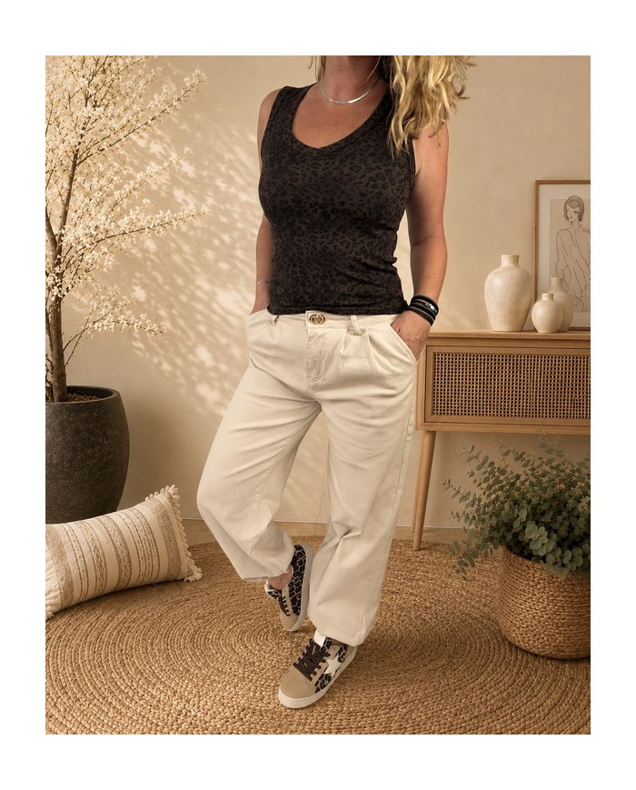 Pantalon Aladdin beige