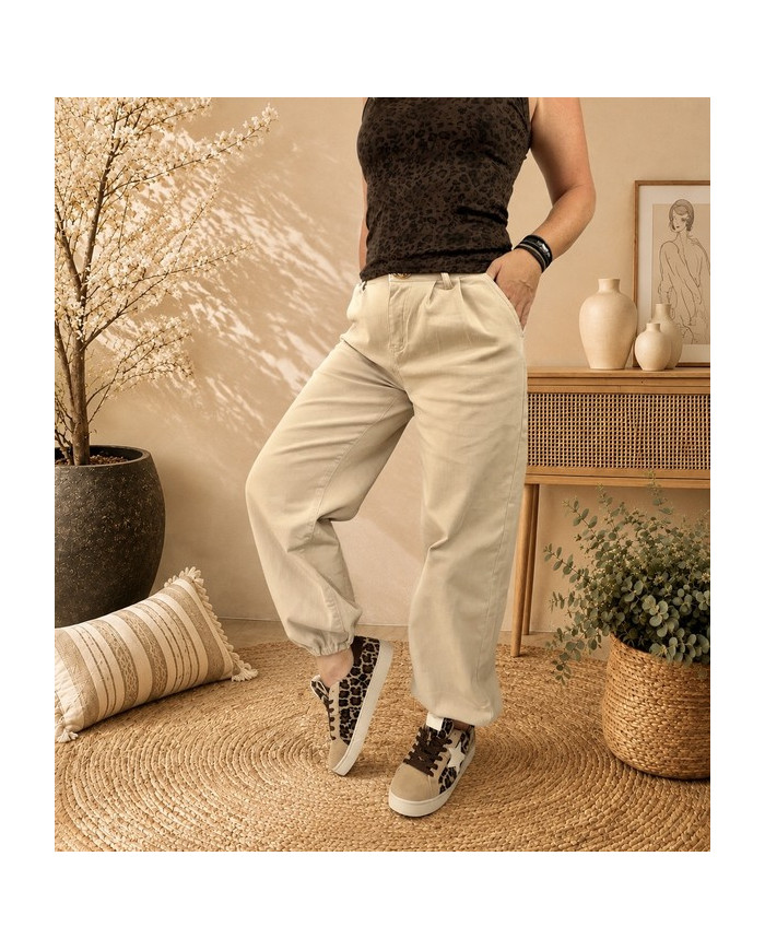 Pantalon Aladdin beige