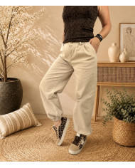 Pantalon large chocolat Téo