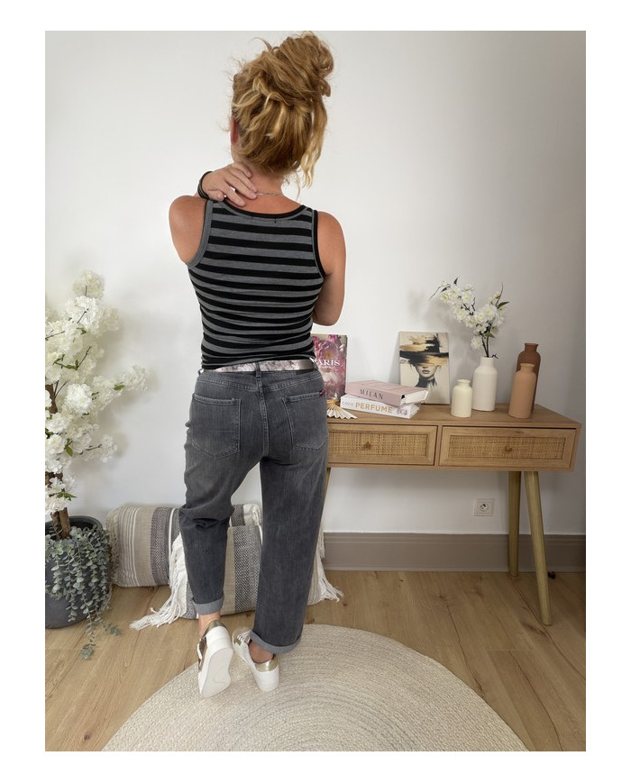 Jean mom gris foncé Alban