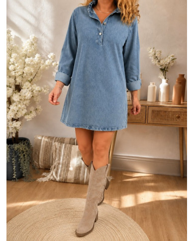 Robe en jean souple Alba