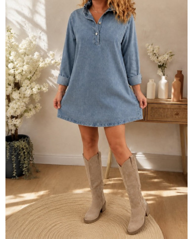 Robe en jean souple Alba