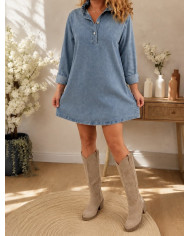 Robe en jean souple Alba