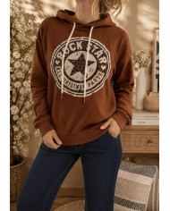 Pull taupe col en jean Antonin
