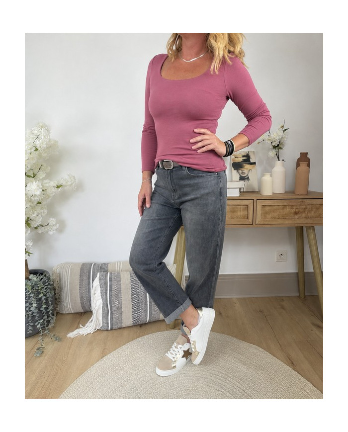 Jean mom gris foncé Alban