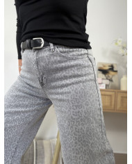 Jean imprimé léopard gris Paulo