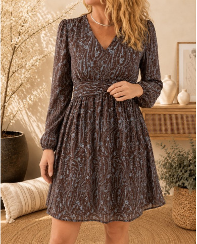 Robe choco imprimée Clarisse