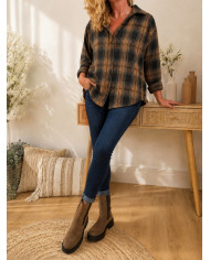 Blouse marron léop' Lillie