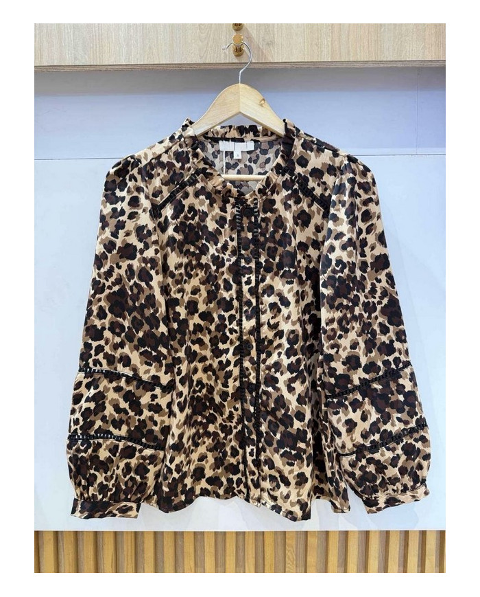 Blouse marron léop' Lillie