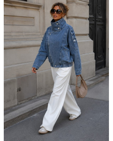 Veste perfecto mi saison en jean Laurine