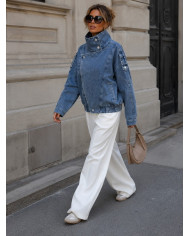 Veste perfecto mi saison en jean Laurine