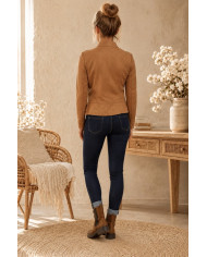 Veste suédine cognac
