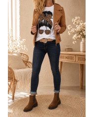 Veste suédine cognac