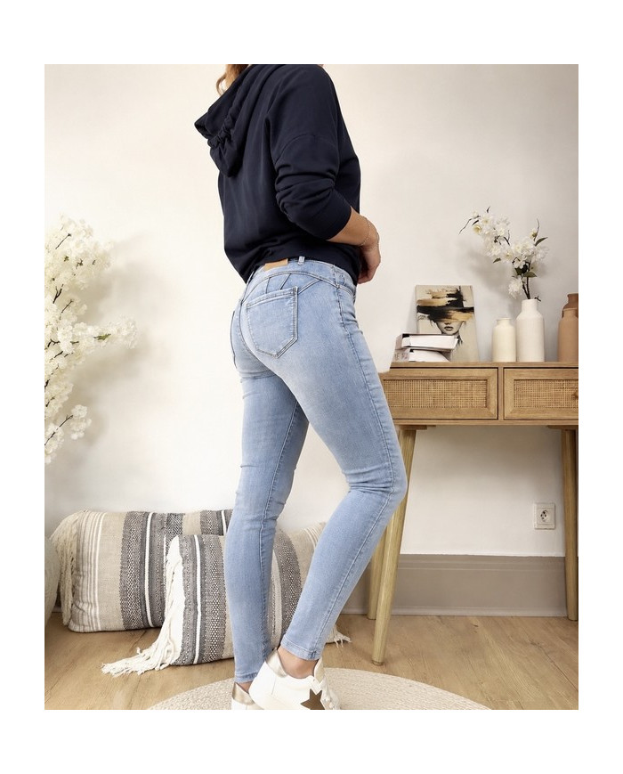 Jean slim push up bleu clair Firmin