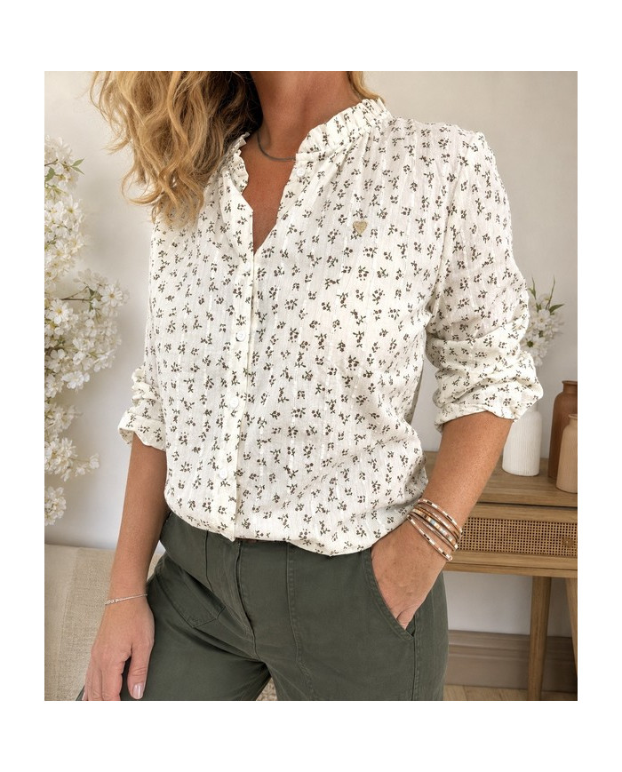 Chemisier fleuri Ortence - taille S/36